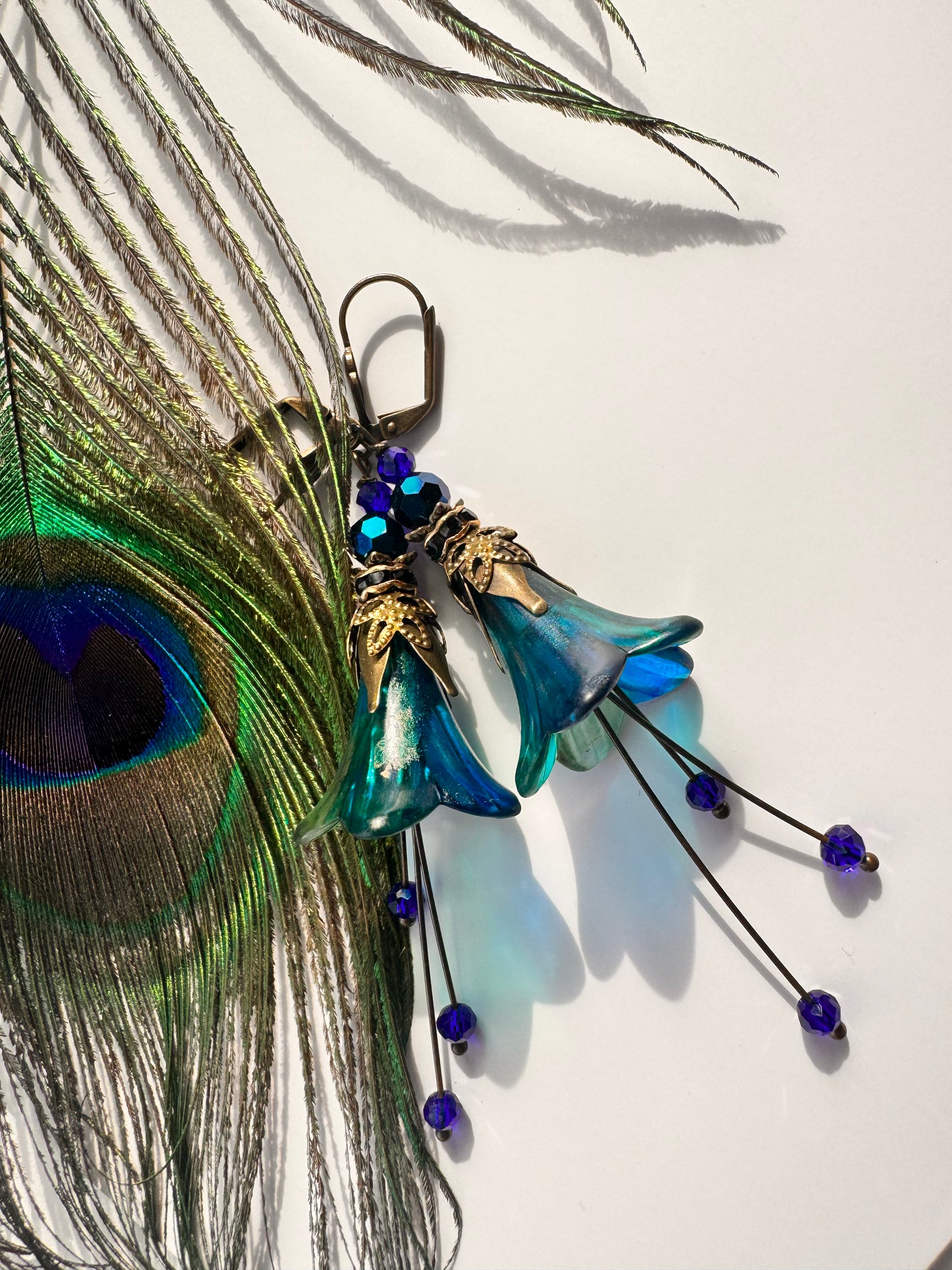 Peacock fairies earrings