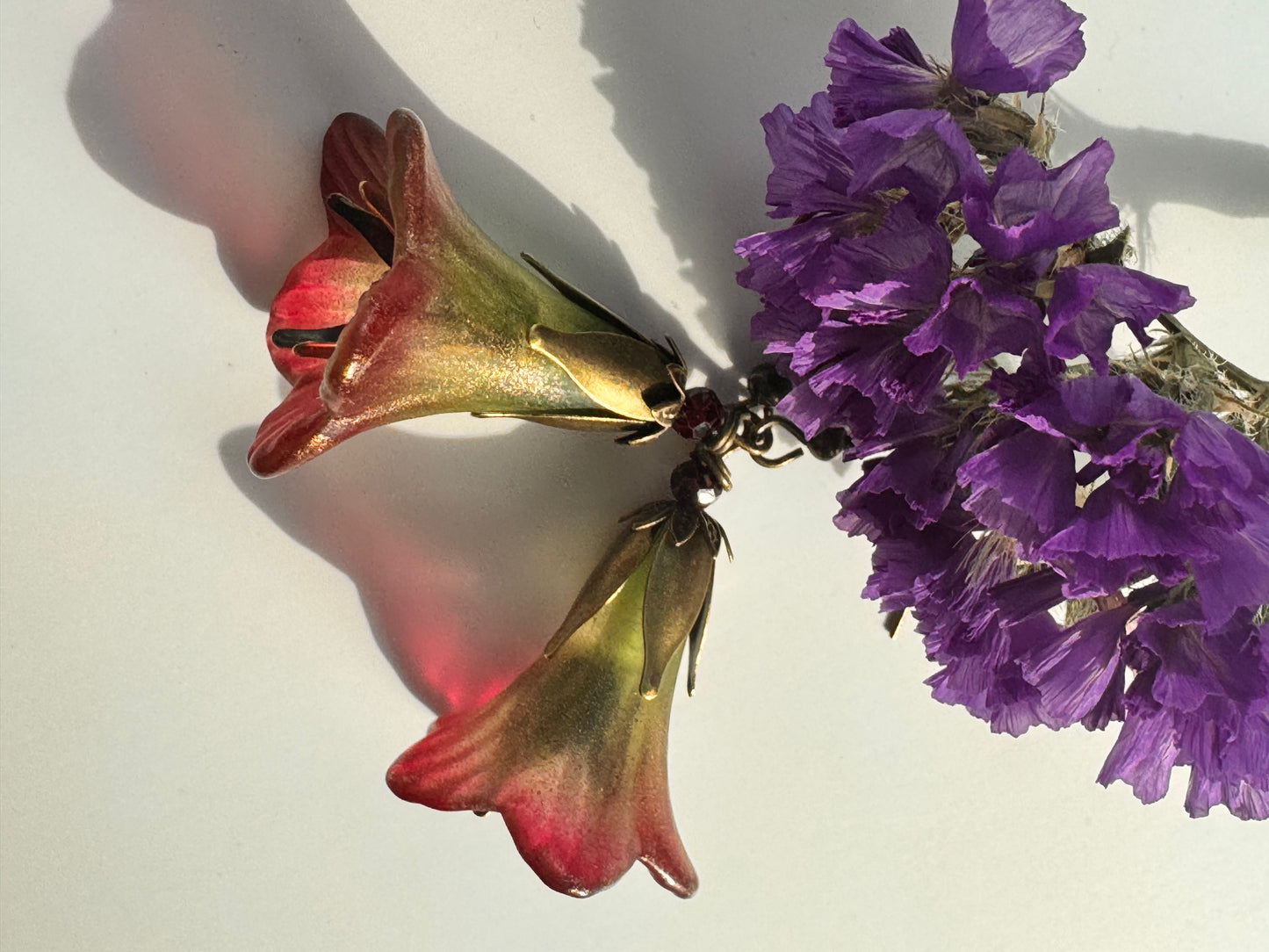 Tulip Brass fairies earrings