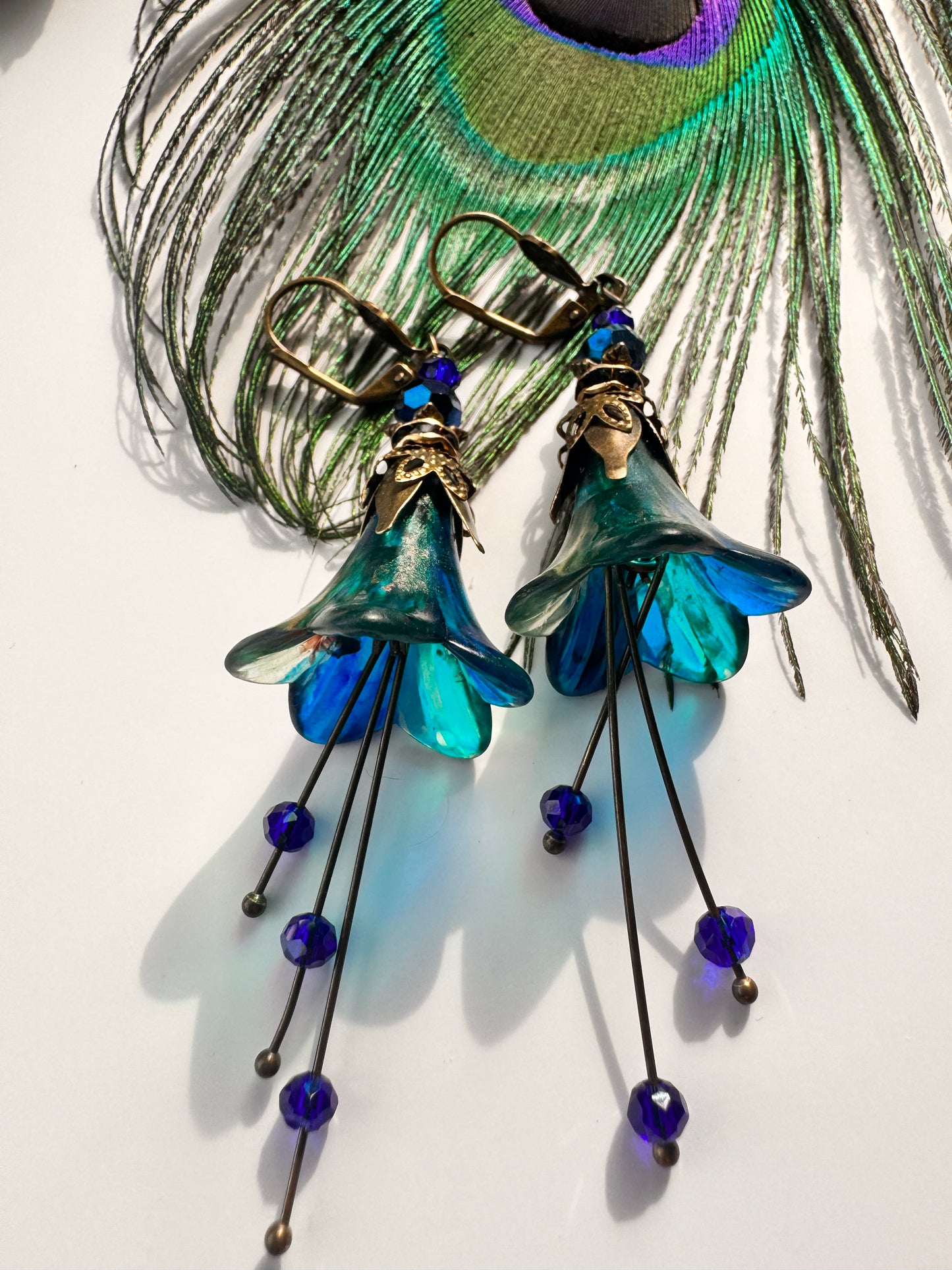 Peacock fairies earrings
