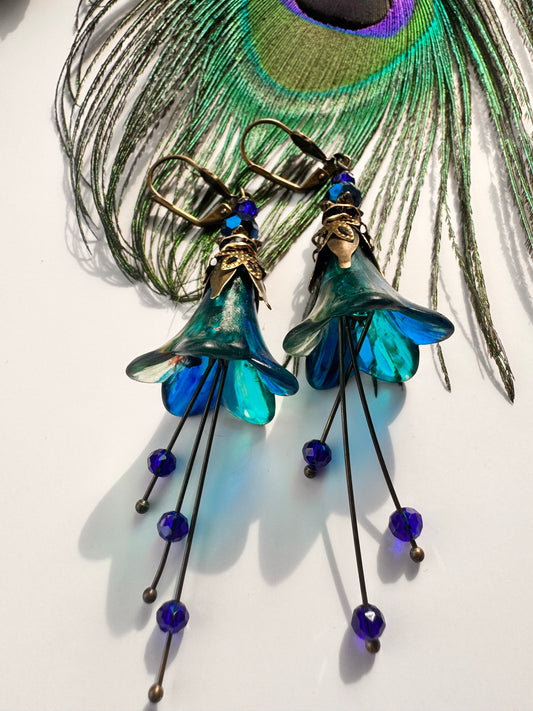 Peacock fairies earrings