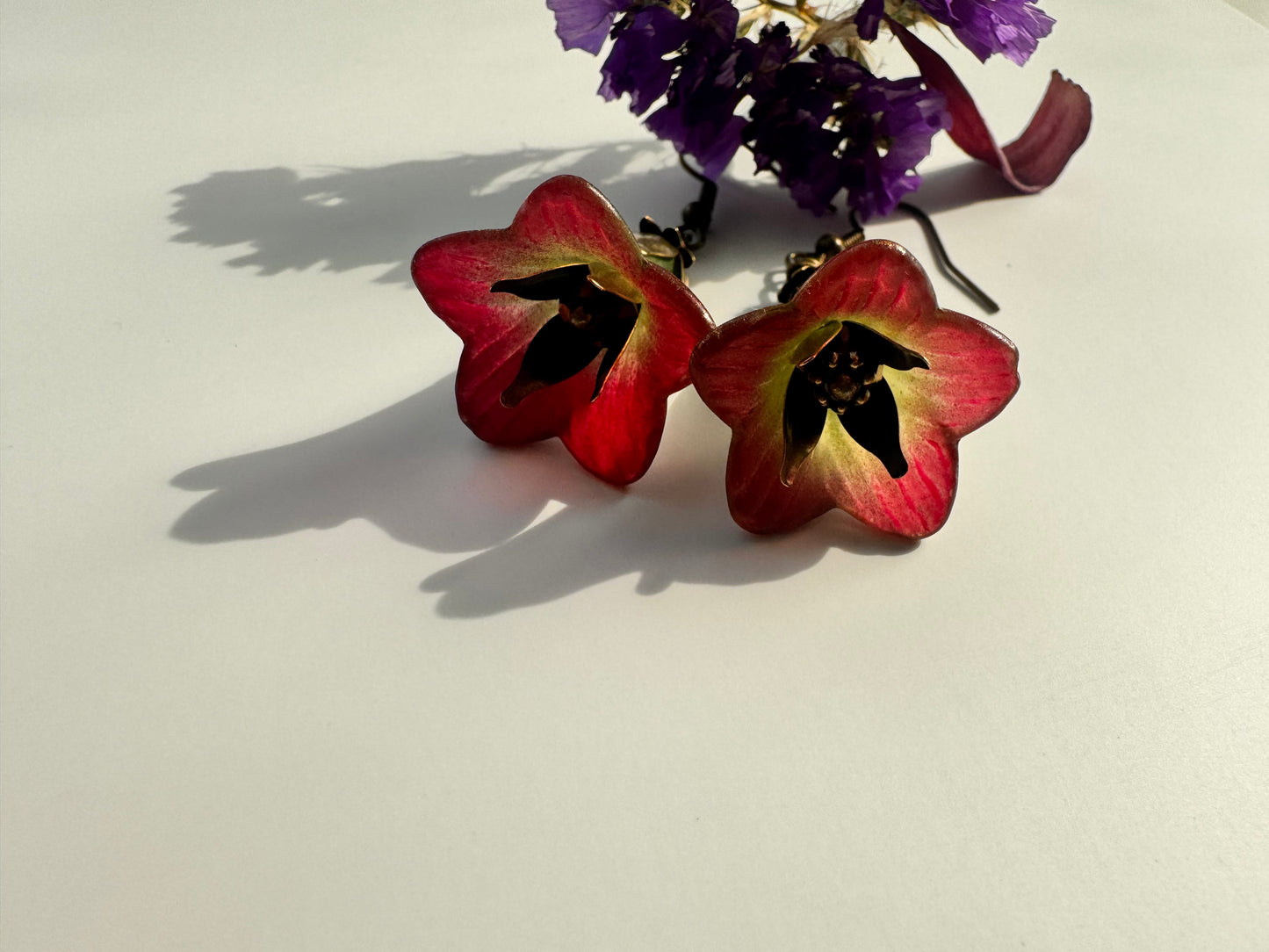 Tulip Brass fairies earrings