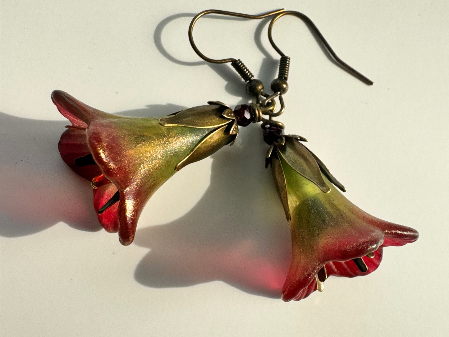 Tulip Brass fairies earrings
