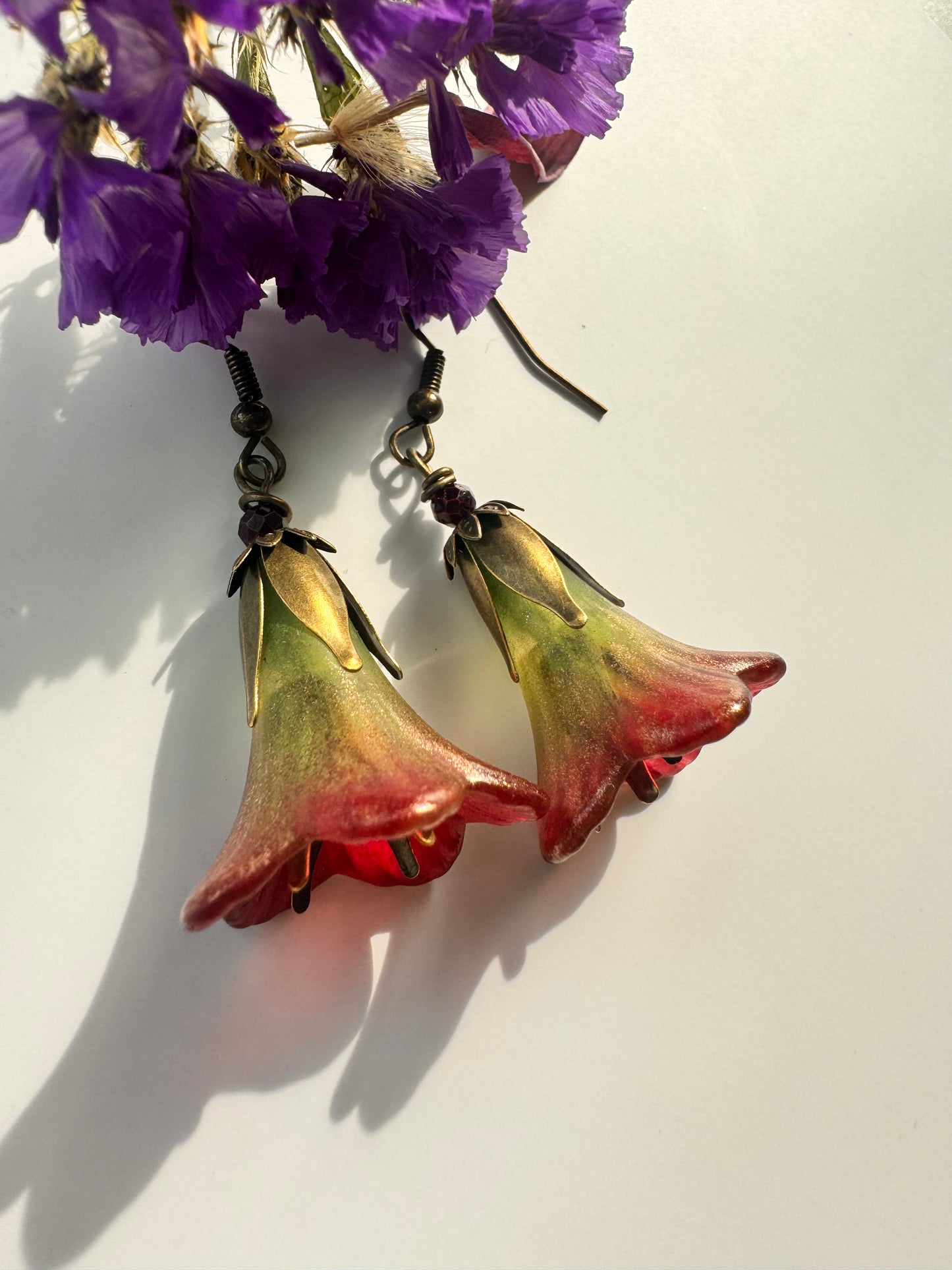 Tulip Brass fairies earrings