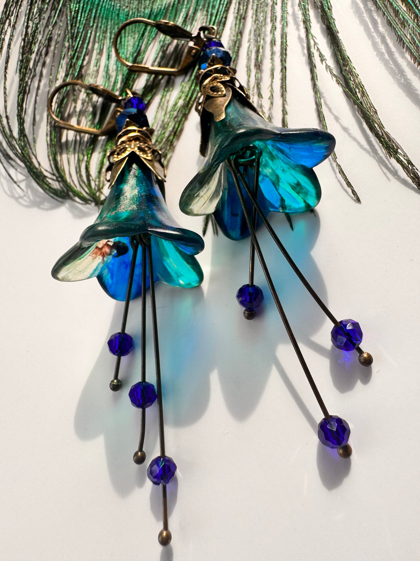 Peacock fairies earrings