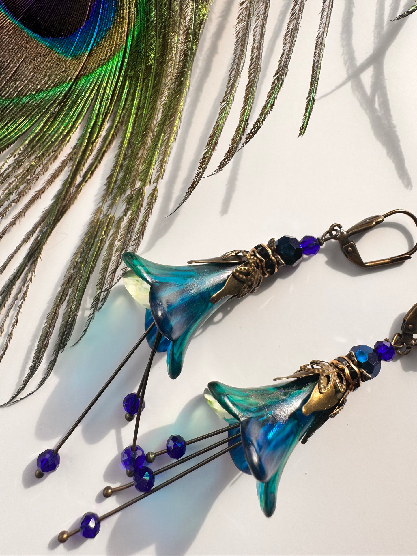 Peacock fairies earrings