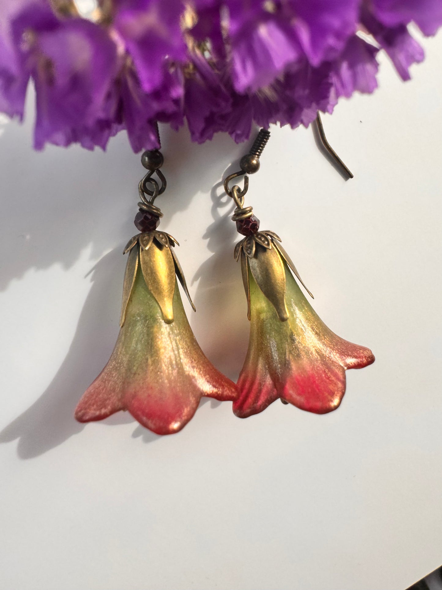 Tulip Brass fairies earrings