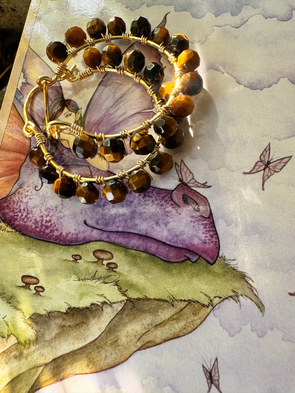 Tigers eye earrings