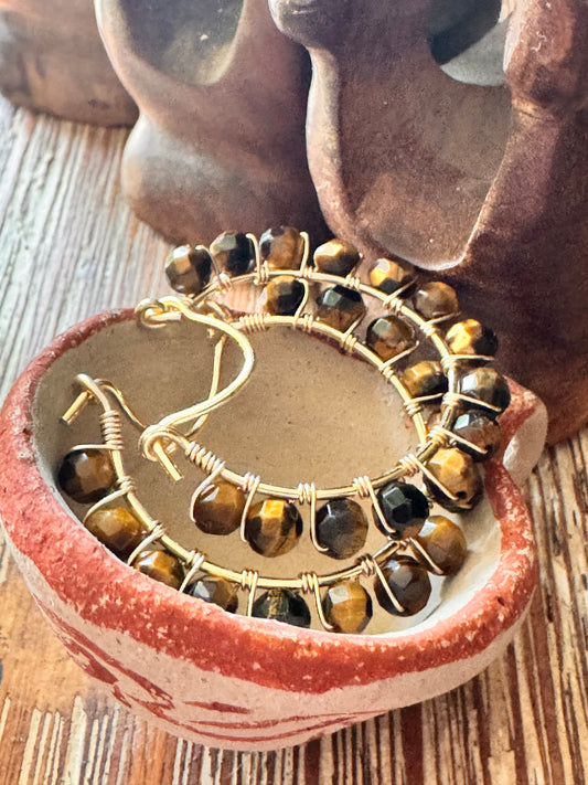 Tigers eye earrings